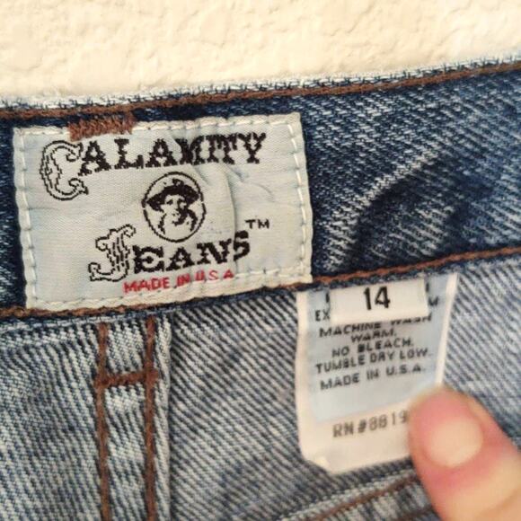 Vintage 90s Calamity Jeans bareback high waisted - Picture 4 of 6